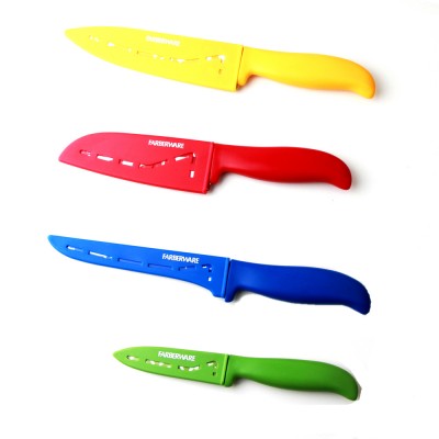 Fableware coloured kitchen promotional items 5pcs knife cut tires new