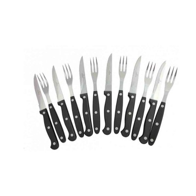 Brilliant BC6002 12 piece set BBQ steak knife and fork set for China factory